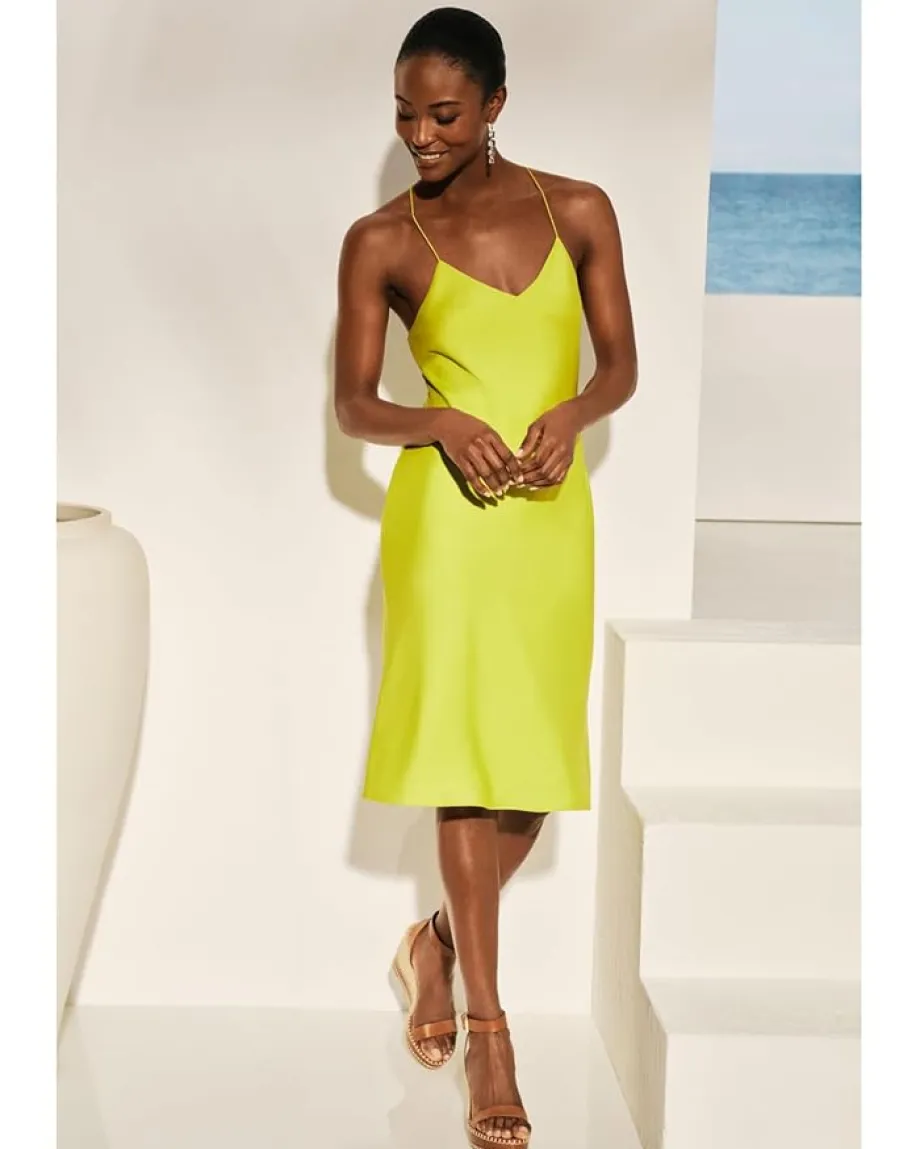 Women Lauren Ralph Lauren Featherweight Charmeuse Slip Dress
