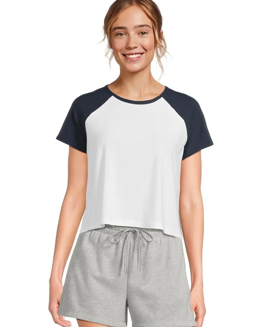 Women Beyond Yoga Featherweight Colorblock Tee