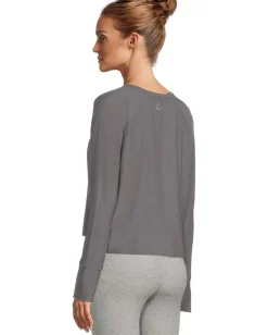 Beyond Yoga Featherweight Daydreamer Pullover True Gray Heather Hot