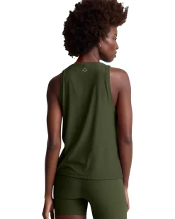 Beyond Yoga Featherweight Rebalance Tank Army Green Heather Clearance