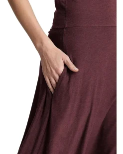 Beyond Yoga Featherweight Strapless Dress Midnight Burgundy Heather Outlet