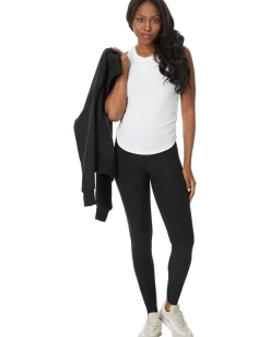 Beyond Yoga Featherweight Your Fit Shirred Tank Cloud White