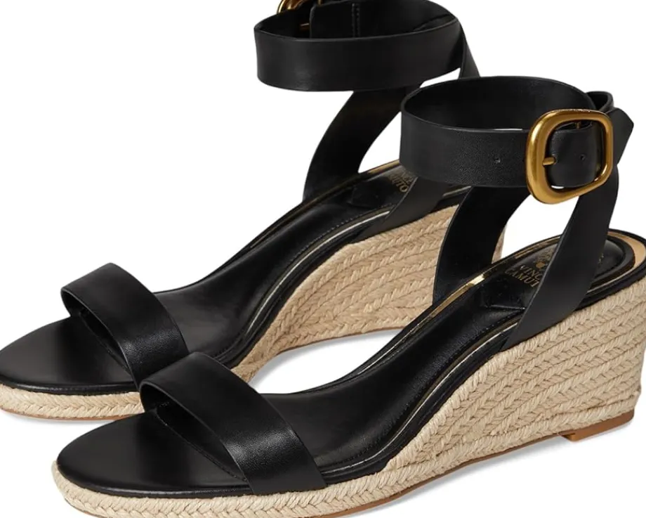 Vince Camuto Felia Espadrille Wedge Sandals Black