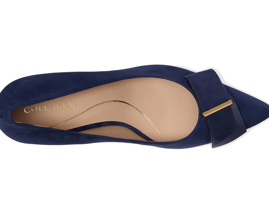 Cole Haan Felicia Bow Pumps Midnight Moon Suede Outlet