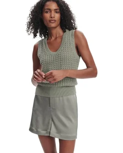 Varley Ferns Open Knit Tank Shadow Sale