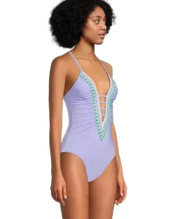 BECCA Fiesta Clare Plunge One Piece Bellflower Clearance