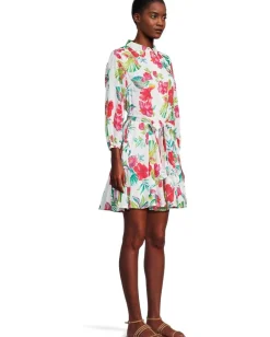 Tommy Bahama Fiesta Floral Shirt Dress White Sale