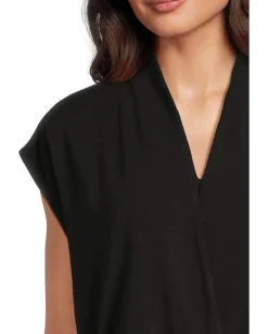 Women Eileen Fisher Fine Stretch Jersey Knit High Collar Top