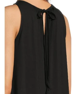 Eileen Fisher Fine Stretch Jersey Knit Maxi Dress Black Discount