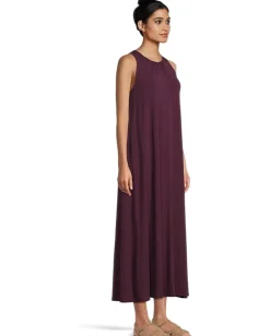 Women Eileen Fisher Fine Stretch Jersey Knit Maxi Dress