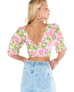 Show Me Your Mumu Fiona Top Fresh Floral Discount