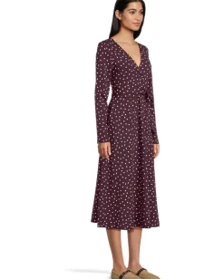 Women PACT Fit & Flare Faux Wrap Dress