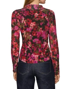 Women Sanctuary Fitted Mesh Button Down