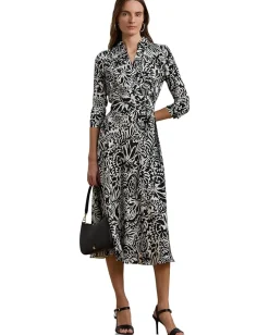 Women Lauren Ralph Lauren Floral Crepe Midi Dress