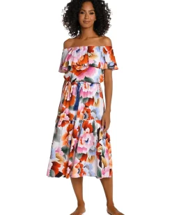 Women La Blanca Floral Rhythm Off-the-Shoulder Dress