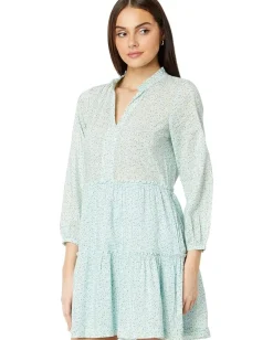 Vineyard Vines Floral Tiered Dress Tiny Floral- Jake Blue