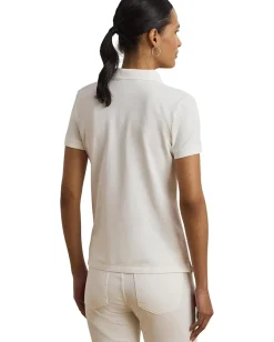 Women Lauren Ralph Lauren Floral-Logo Cotton Piqué Polo Shirt