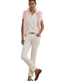 Women Lauren Ralph Lauren Floral-Logo Cotton Piqué Polo Shirt