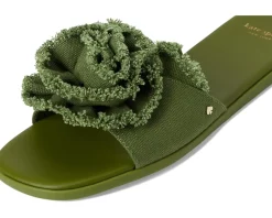 Women Kate Spade New York Flourish Canvas Flat Sandals