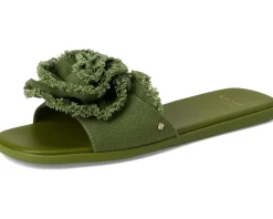 Women Kate Spade New York Flourish Canvas Flat Sandals