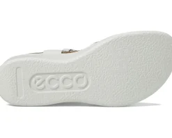 ECCO Flowt Wedge Cork Sandal Silver/White Best