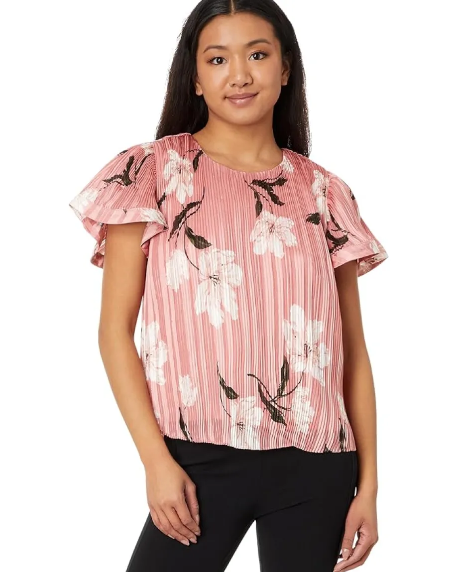 Women CeCe Flowy Pleated Blouse