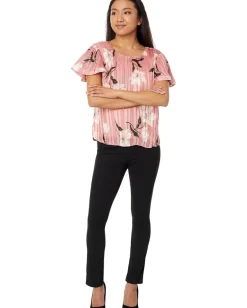 Women CeCe Flowy Pleated Blouse