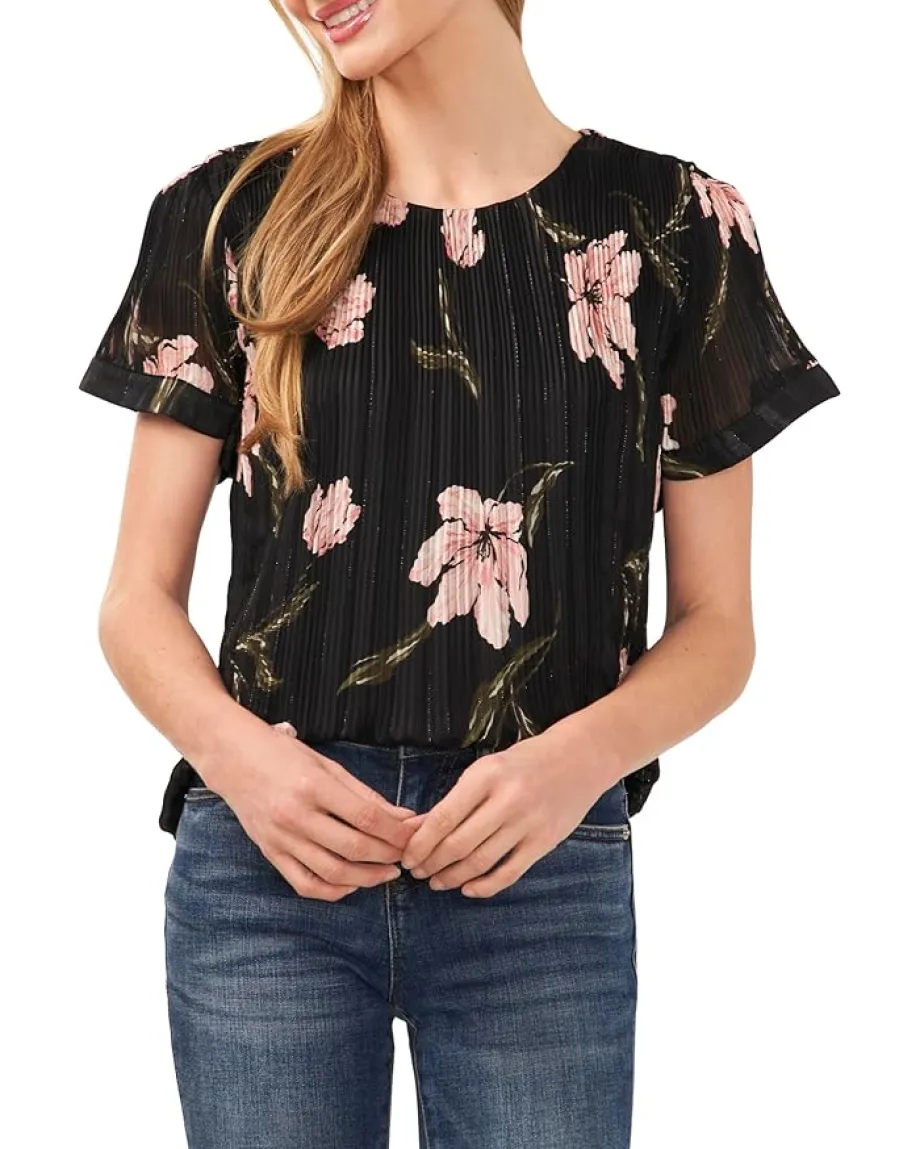 Women CeCe Flowy Pleated Blouse