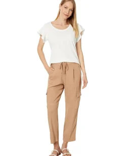 NIC+ZOE Flutter Short Sleeve Tee Paper White Discount