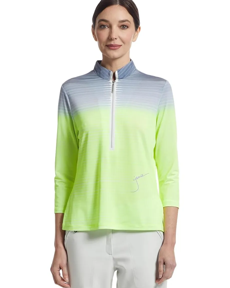 Jamie Sadock Flux Print 3/4 Sleeve Top Glow Gradient