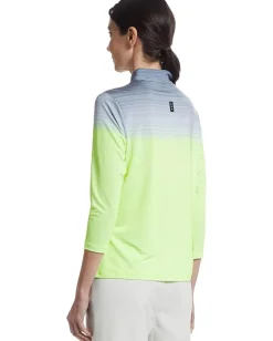 Jamie Sadock Flux Print 3/4 Sleeve Top Glow Gradient