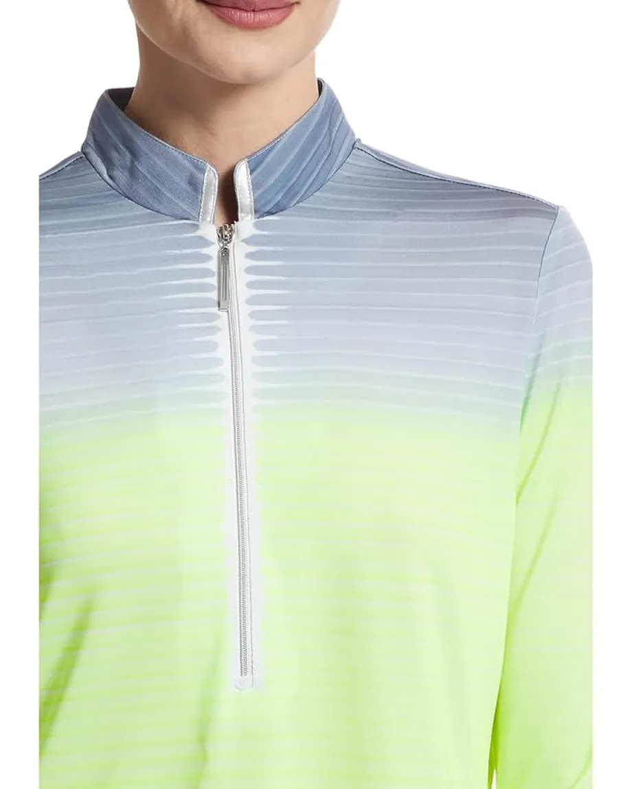 Jamie Sadock Flux Print 3/4 Sleeve Top Glow Gradient