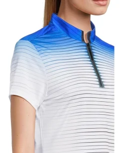 Jamie Sadock Flux Print Short Sleeve Top Electric Blue Clearance