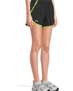 Under Armour Fly By Shorts Black/High-Vis Yellow/Reflective Online
