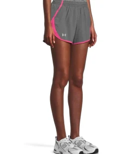 Under Armour Fly By Shorts Castlerock/Astro Pink/Reflective