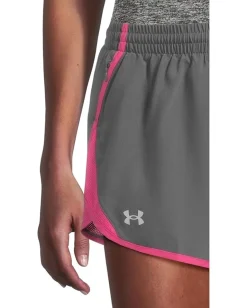 Under Armour Fly By Shorts Castlerock/Astro Pink/Reflective