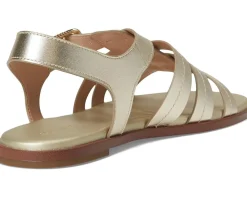 Cole Haan Flynn Fishman Sandals Soft Gold Leather New