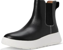 Women FitFlop F-Mode Contrast-Stitch Flatform Chelsea Boots