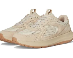 Women FitFlop F-Mode Flow Suede/Mesh/Leather Flatform Sneakers