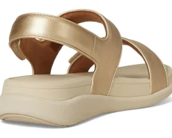FitFlop F-Mode Go Adjustable Flatform Back-Strap Sandals Platino
