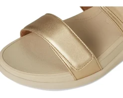 FitFlop F-Mode Go Adjustable Flatform Back-Strap Sandals Platino