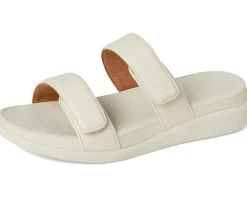 FitFlop F-Mode Go Adjustable Flatform 2-Bar Slides Paris Beige 1 New