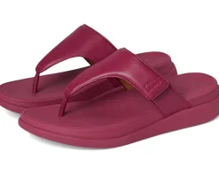 FitFlop F-Mode Go Adjustable Flatform Toe-Post Sandals Ruby Sale