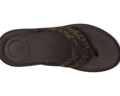 Women FitFlop F-mode Go Leopard Webbing Strappy Flip-flops