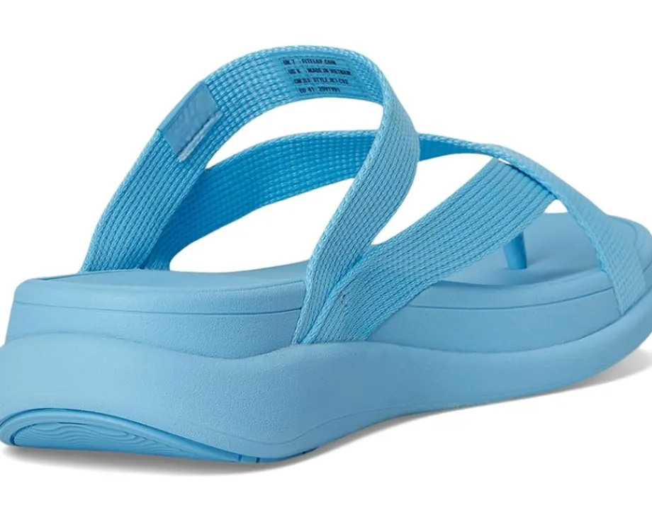 FitFlop F-Mode Go Webbing Flatform Sling Toe-Post Sandals Bondi Blue Online