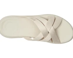 FitFlop F-Mode Go Webbing Flatform Strappy Slides Paris Beige Outlet