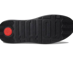 FitFlop F-Mode Leather Flatform Chelsea Boots All Black Clearance