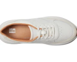 FitFlop F-Mode Leather/Suede Flatform Sneakers Urban White Discount
