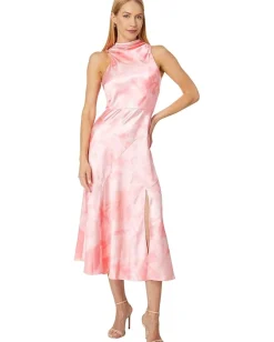 Women Ted Baker Foreste Cowl Neck Bias Cut Midi Dress