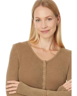 Splendid Forever Thermal Henley Spice Discount